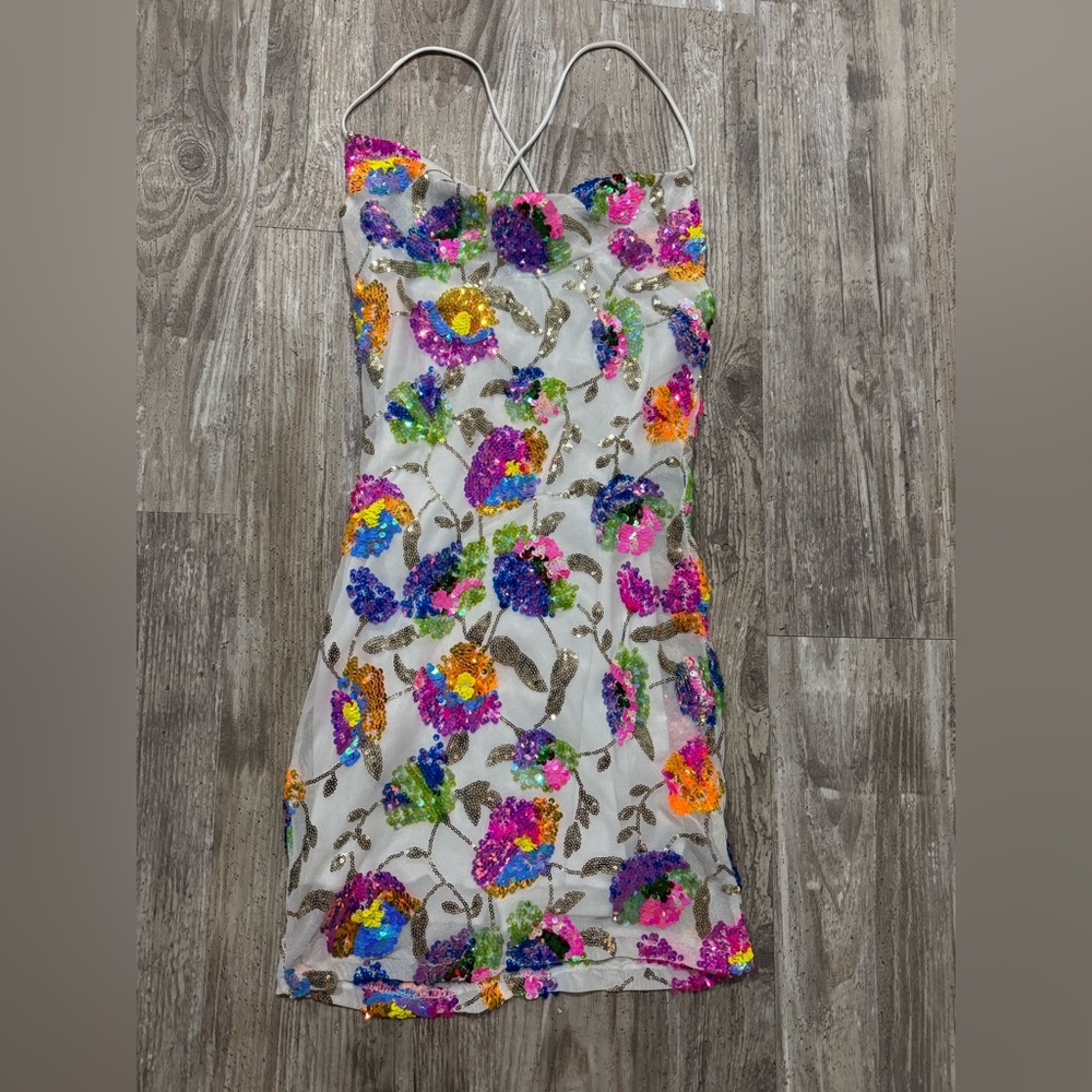 Lucy in the Sky Multicolor Sequin Mini Dress